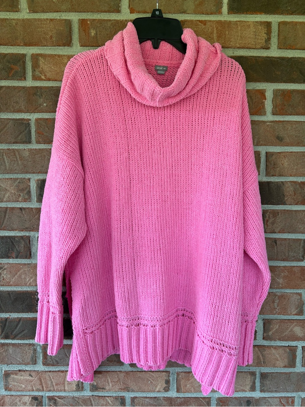 Aerie Cozy Cowl Neck Pink Oversized Sweater -l